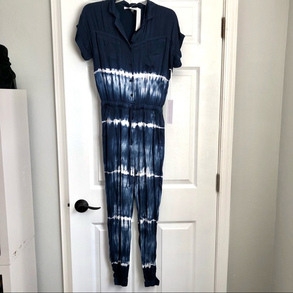NWT - Young, Fabulous & Broke Jumpsuit Tie Dye Navy - Picture 4 of 12